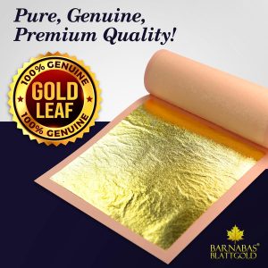 23.75k Edible Genuine Gold Leaf 80mm 3 1/8″ Loose